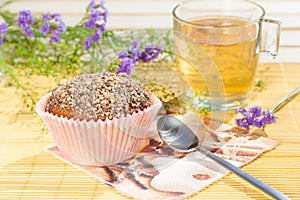 Cup with dessert.