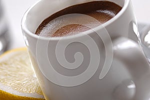 Cup of Espresso with Lemon