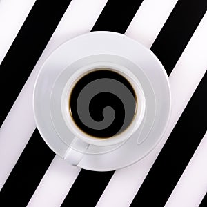 Cup of espresso with saucer