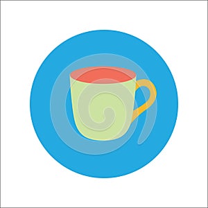 Cup flat icon Vector