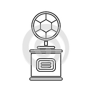 cup with a football sword icon. Element of Sucsess and awards for mobile concept and web apps icon. Thin line icon for website
