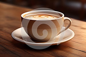 cup of fresh coffee on the table