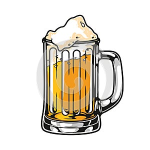 Cup of fresh lager beer concept