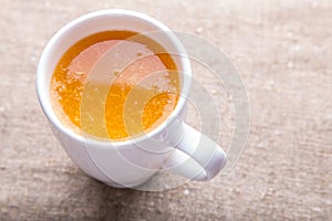 Cup of fresh orange juice