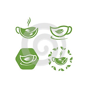 a cup green tea icon vector illustration design