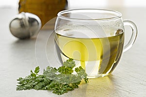 Cup of healthy chervil tea