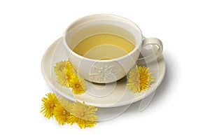 Cup of healthy dandelion tea