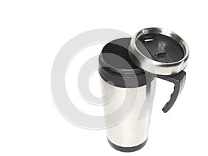 Cup with heat protection-thermos coffee.