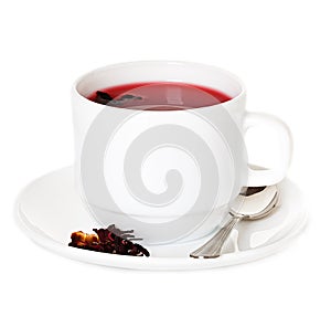 Cup of hibiscus tea