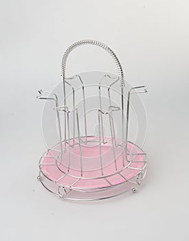 Cup holder or Metal stand for cups.