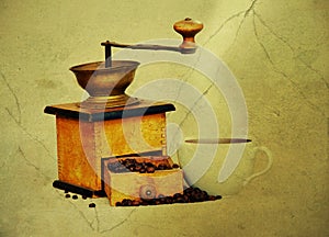 Cup of hot black coffee