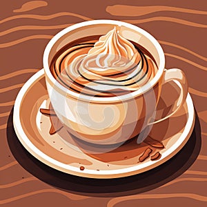 a cup of hot chocolate with whipped cream on top