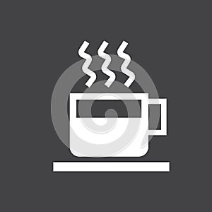 Cup of hot coffee illustration