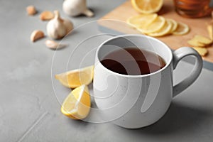 Cup of hot tea as natural cough remedy