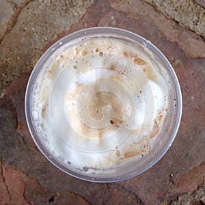 cup of Ice Mocca with whip cream