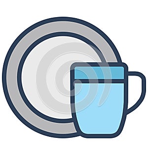 Cup Isolated Vector icon which can be easily modified or edit