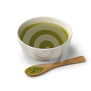 Cup of Japanese catechin powder tea photo