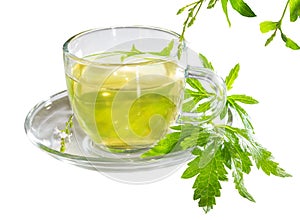 Cup of lemon verbena tea