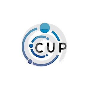 CUP letter logo design on white background. CUP creative initials letter logo concept. CUP letter design