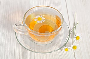 Cup of medicinal chamomile tea