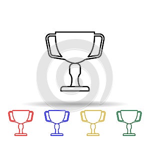 cup multi color style icon. Simple thin line, outline vector of web icons for ui and ux, website or mobile application