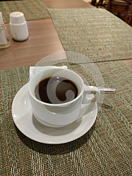 A cup of non sugar coffee