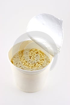 Instant noodle dish in paper cup