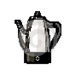 cup percolator pot coffee game pixel art vector illustration