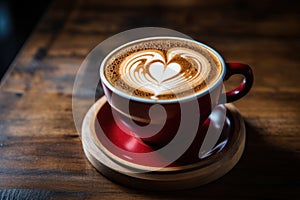 A cup of perfectly brewed cofee. AI Generated photo