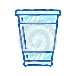 cup plastic package icon doodle illustration
