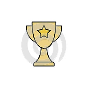 cup, prize, winner line illustration. element of education illustration icons. Signs, symbols can be used for web, logo