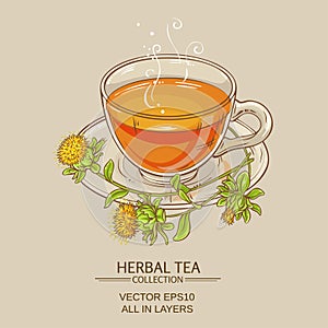 Cup of safflower tea