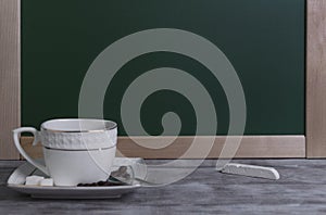 Cup and saucer set with coffee