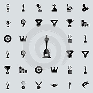 cup with silhouette of man icon. Sucsess and awards icons universal set for web and mobile