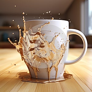 Unique 3d Coffee Mug With Realistic Details And Comical Exaggeration photo