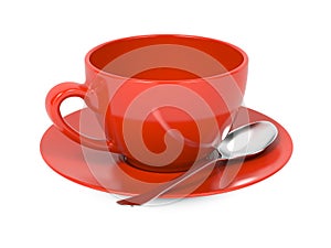 Cup with Spoon and Saucer.