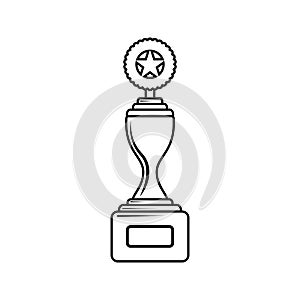 cup with a star icon. Element of Sucsess and awards for mobile concept and web apps icon. Thin line icon for website design and
