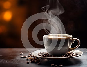 A Cup Of Steaming Coffee