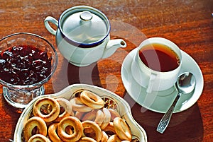 Cup of tea and baking