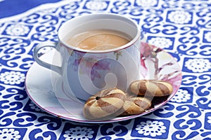 Cup of tea and biscuit.