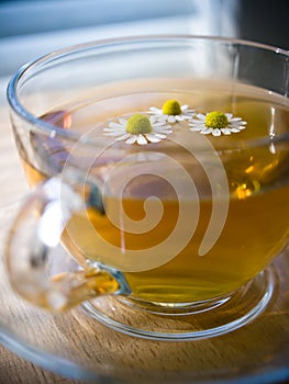 Cup of tea with chamomile