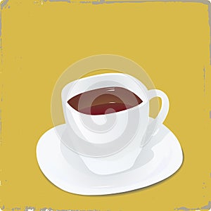 Cup of tea or coffee vintage sign