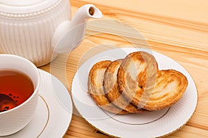 Cup of tea with cookies