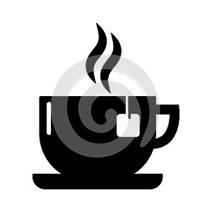 Cup of tea icon. Tea bag brewing cooking vector illustration