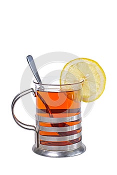 Cup of tea with lemon