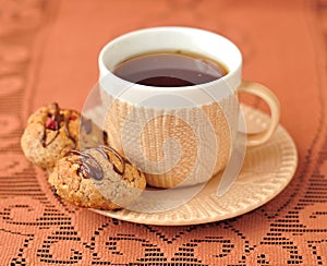 A Cup of Tea with Peanut Cookies