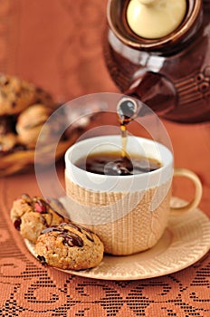 A Cup of Tea with Peanut Cookies