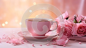 cup tea pink
