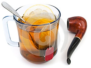 Cup of tea and pipe