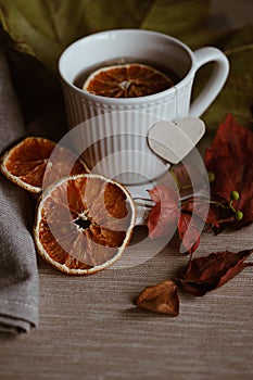 Cup of tea still life